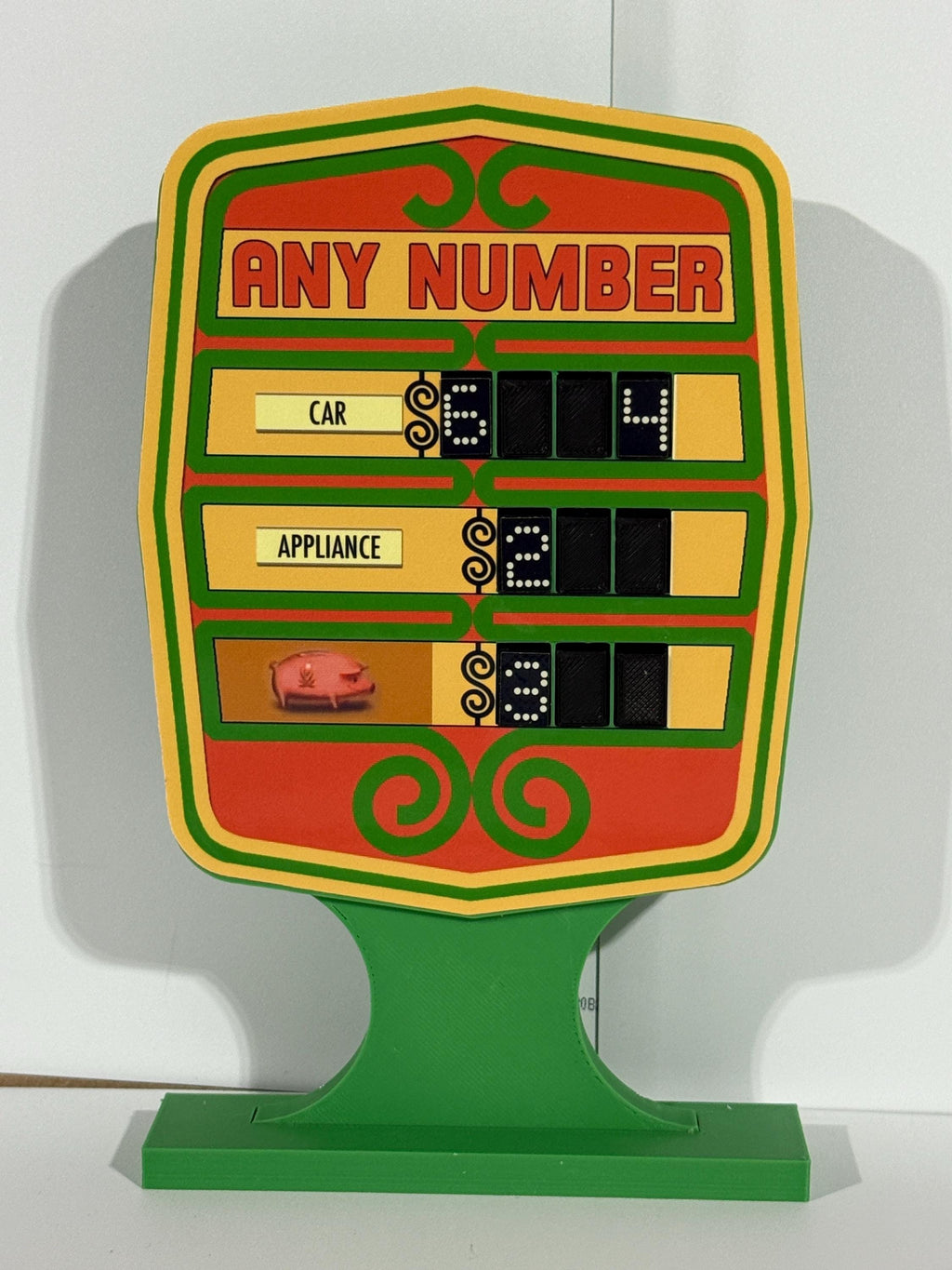 Price is Right Early 1980s Any Number Pricing Game – 3D Printed Miniature