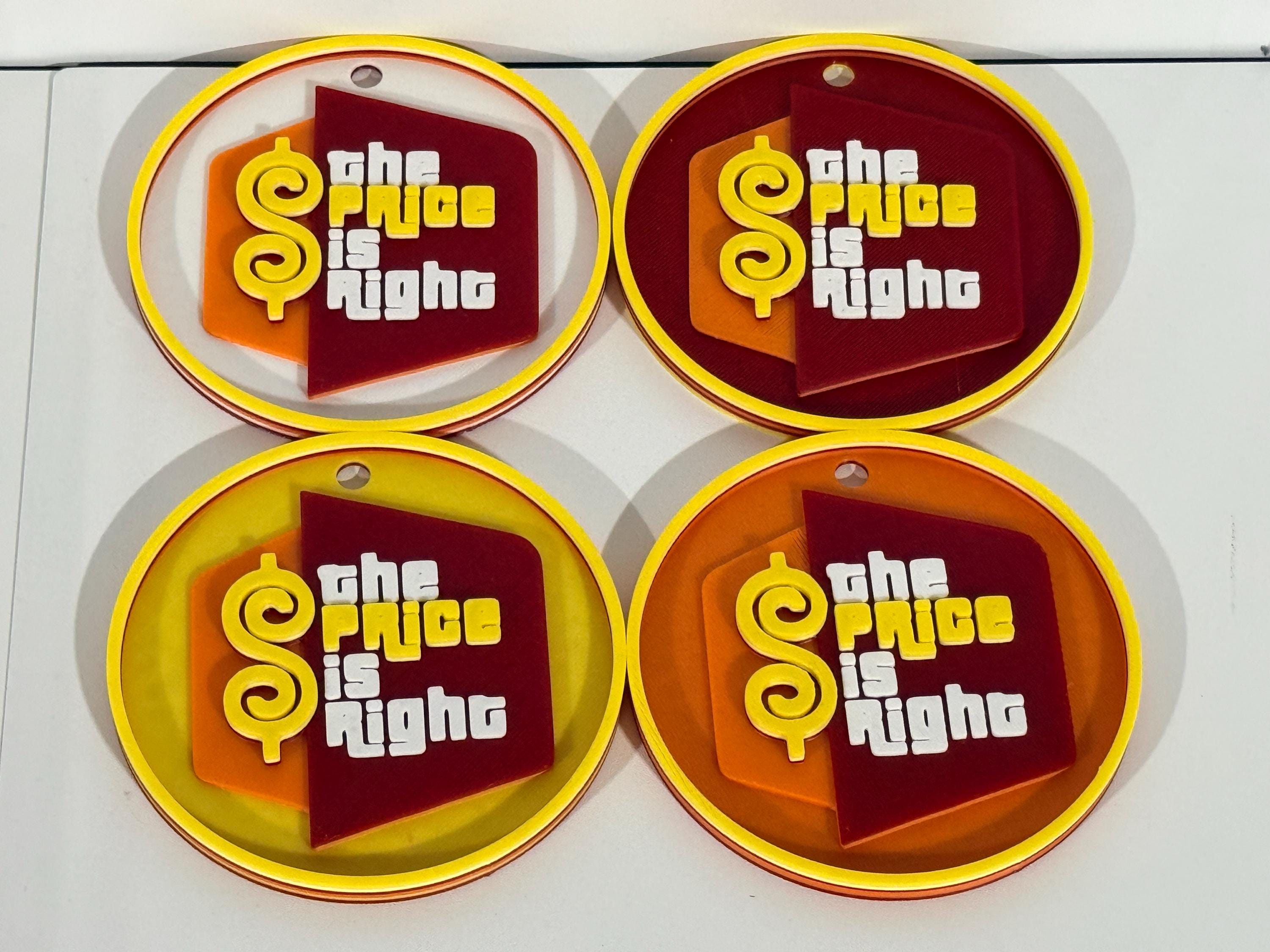 Price is Right Christmas Ornaments – Set of 4, 3D Printed