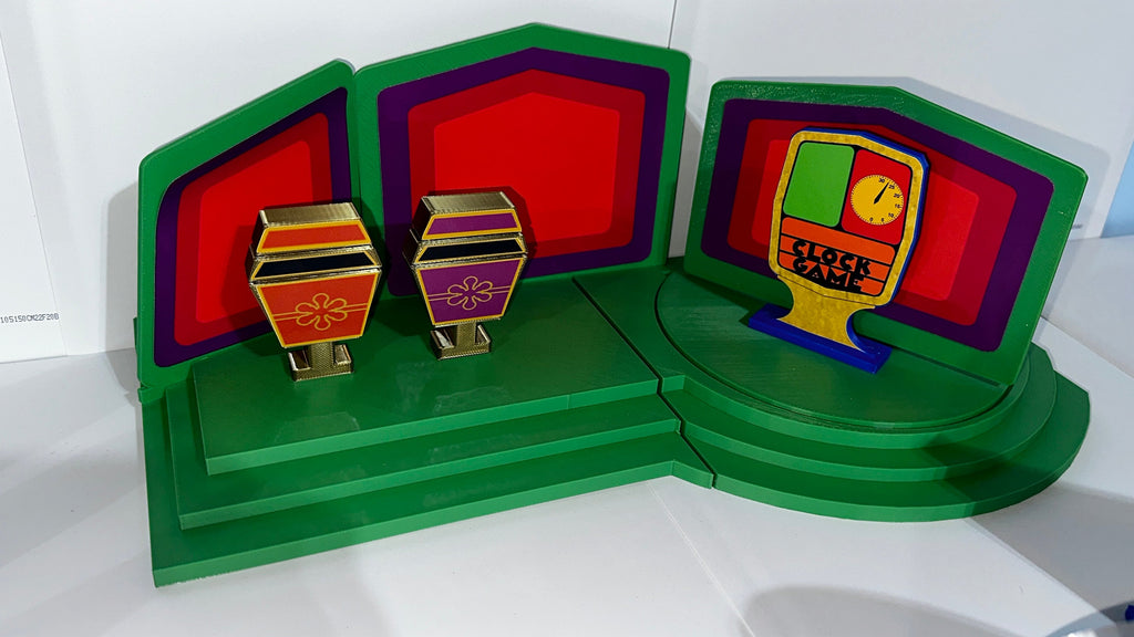 Price is Right Barker Era Stage, Showcase & Turntable Playset – 3D Printed