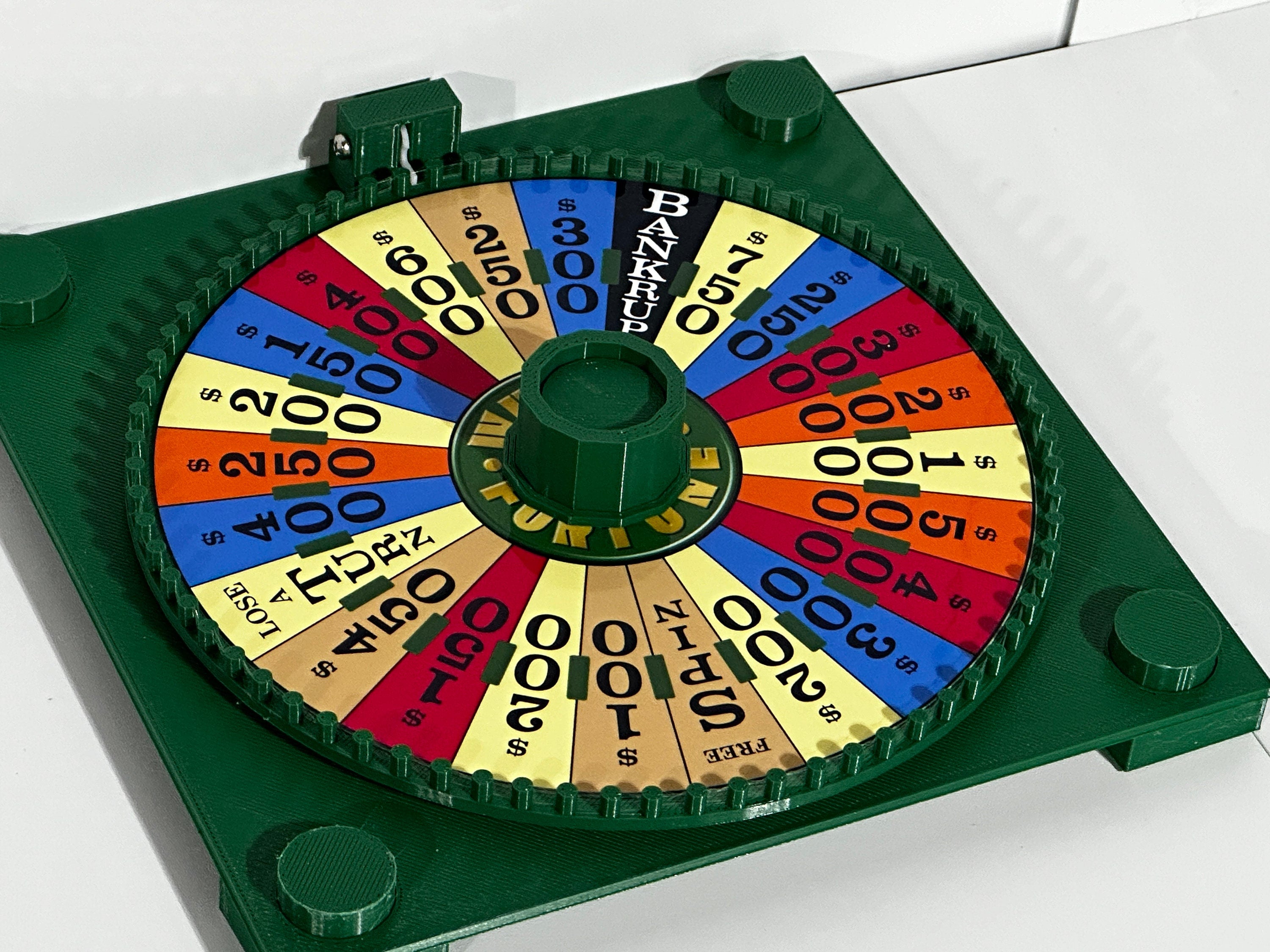 1986 Deluxe Wheel of Fortune Replica in Green – 3D Printed