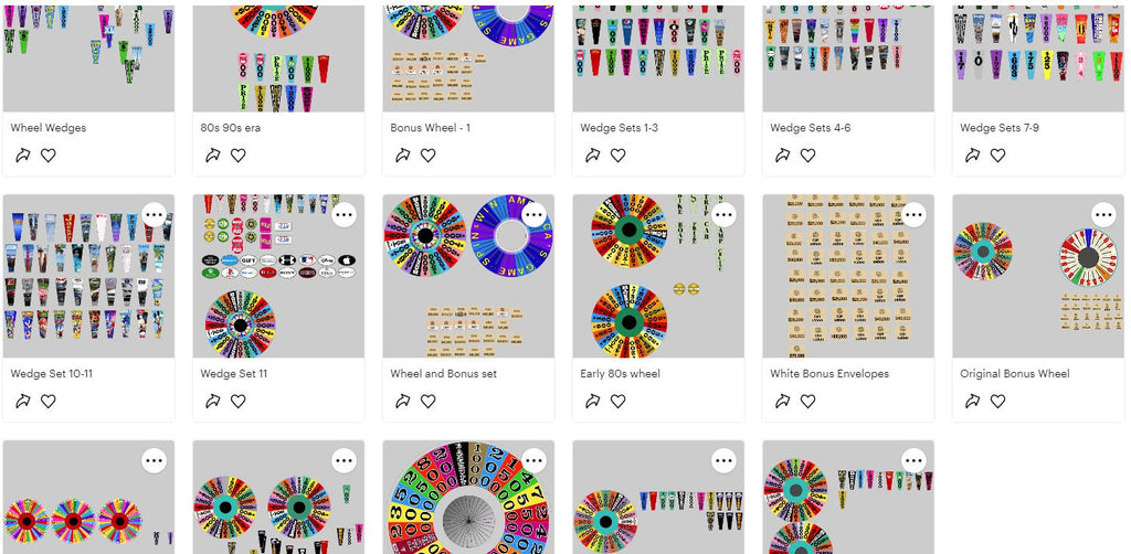 Replacement Decals for Price is Right & Wheel of Fortune Games