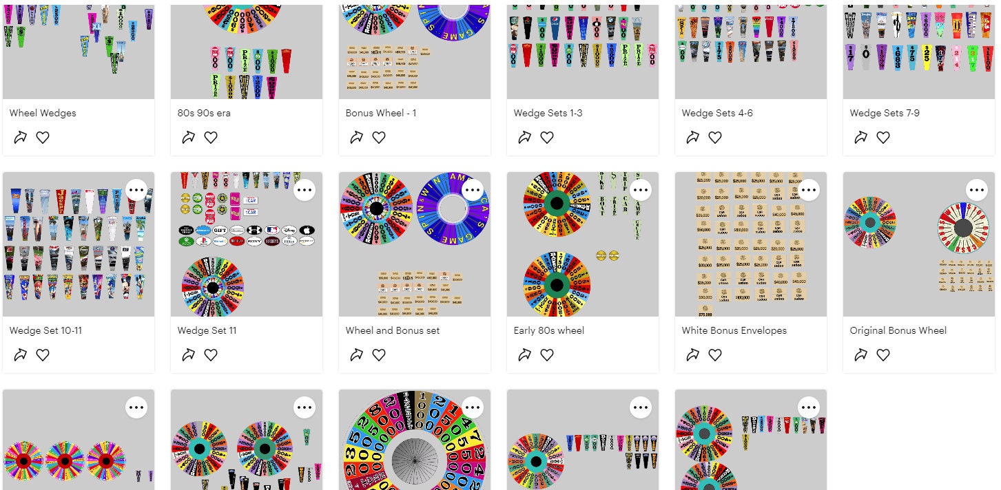 Replacement Decals for Price is Right & Wheel of Fortune Games