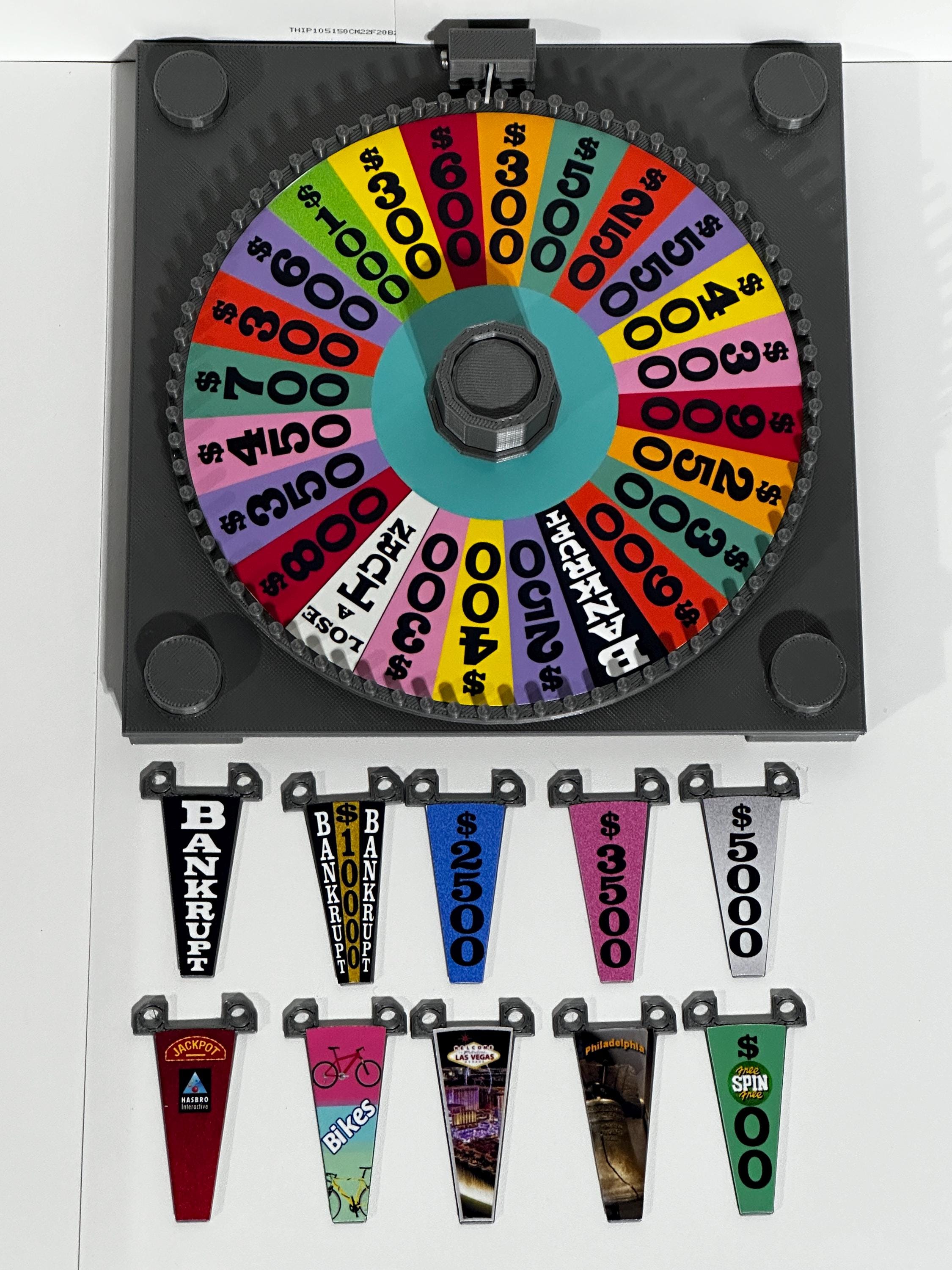 1998-1999 Wheel of Fortune Board Game Wheel Spinner – 3D Printed Replica