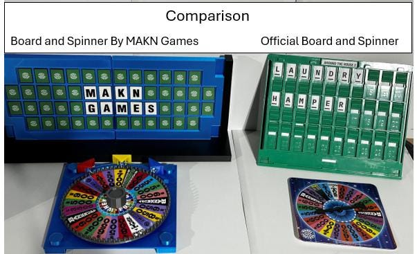 2024 Pat Sajak's Final Wheel of Fortune Puzzle Board Miniature Replica