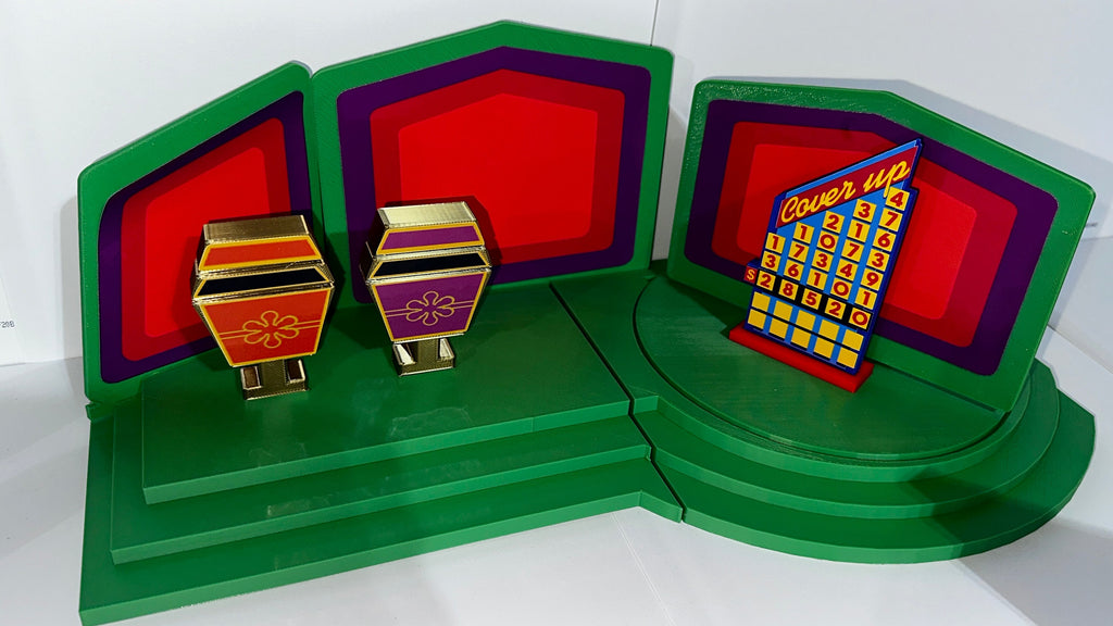 Price is Right Barker Era Stage, Showcase & Turntable Playset – 3D Printed