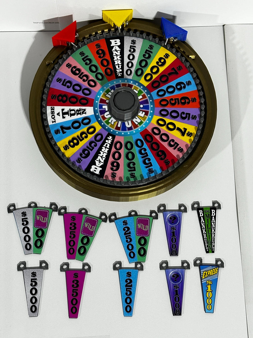 2024 Wheel of Fortune Spinner with Round Raised Base – 3D Printed Replica