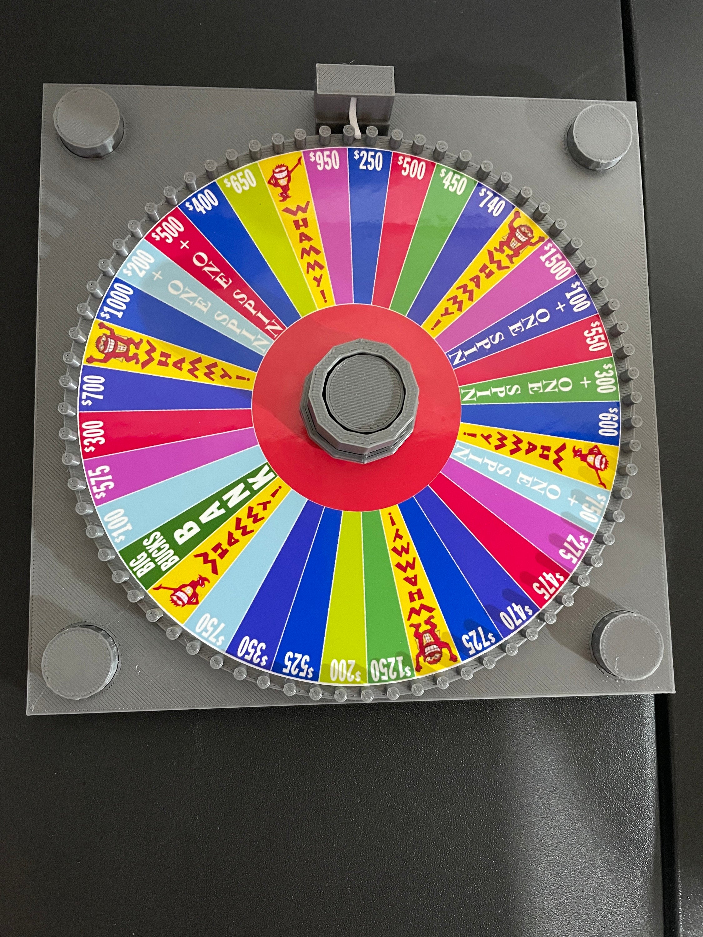 Press Your Luck Spinner - Original and 2020s show versions - wheel itself is 6.73 inches  across www.makngames.com