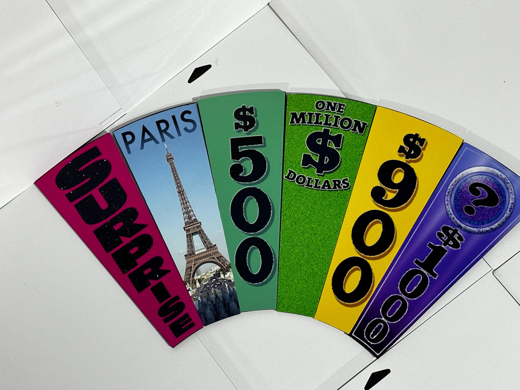 Wheel of Fortune 9-Inch Display Wedges – 3D Printed