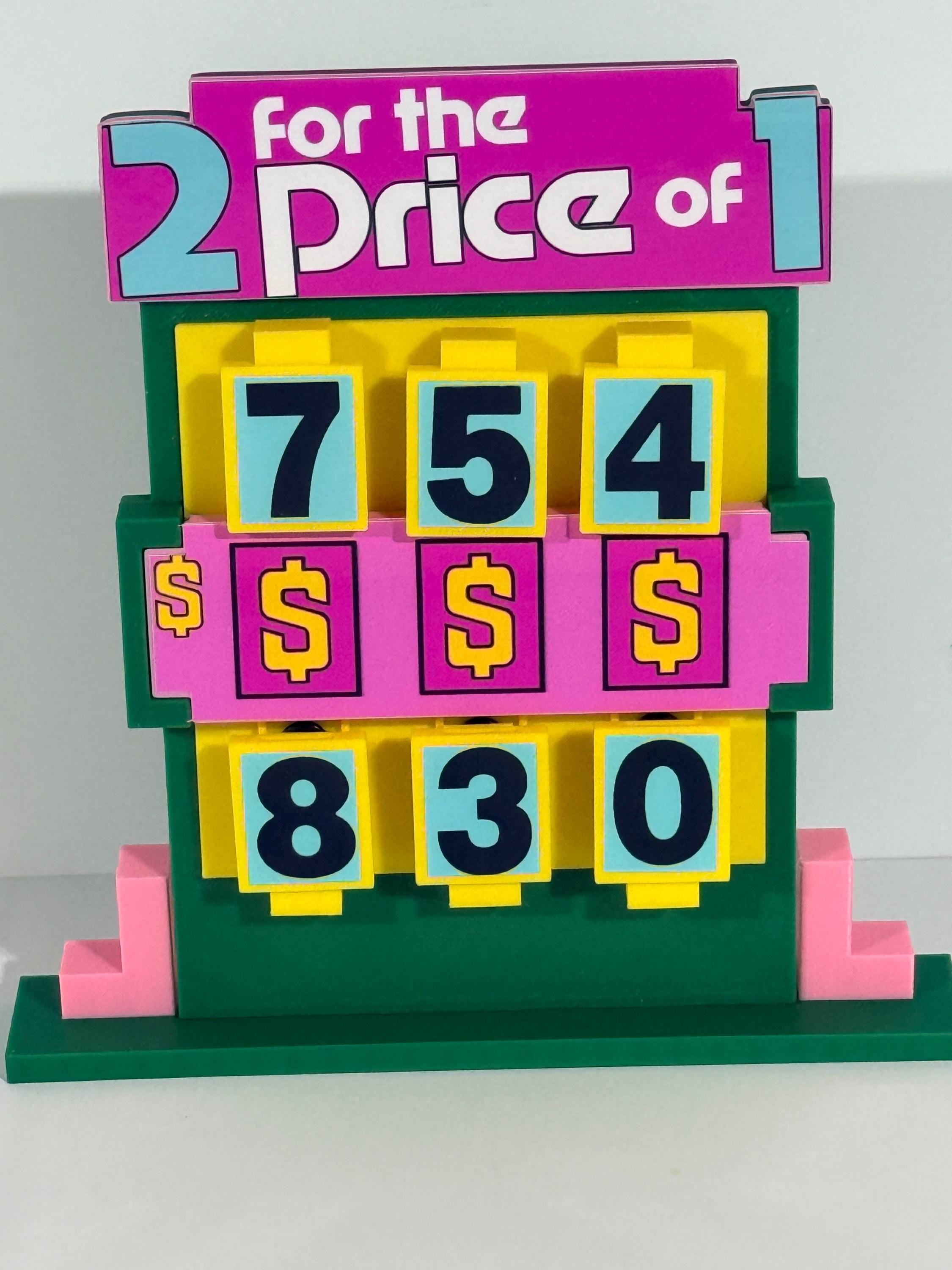 Price is Right "2 for the Price of 1" Pricing Game – 3D Printed Miniature