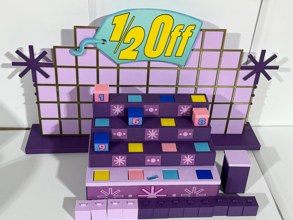 Price is Right 2004–2018 Original Purple 1/2 Off Pricing Game – 3D Printed Miniature