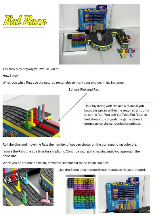 Price is Right Rat Race Pricing Game – 3D Printed Miniature
