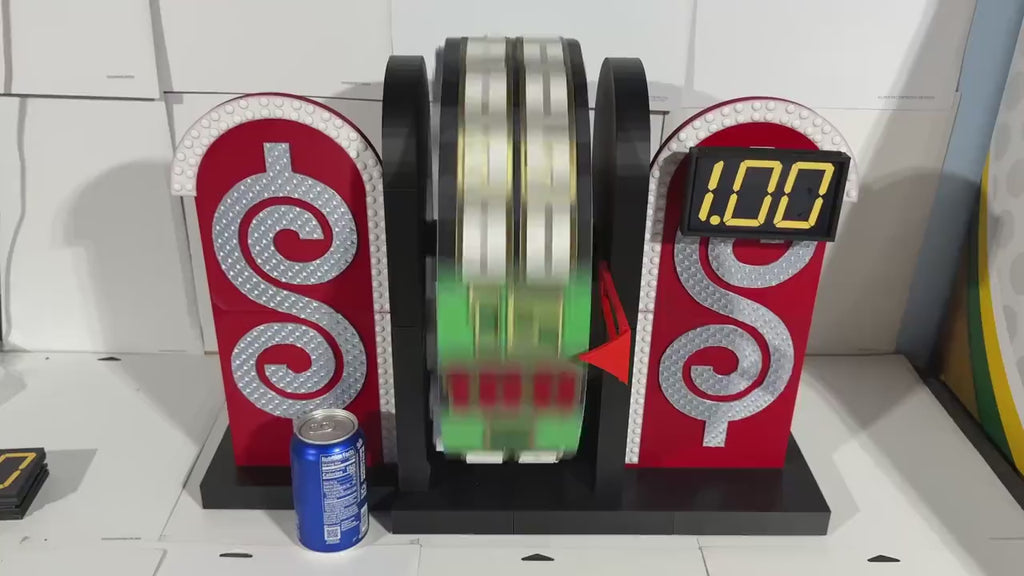 2022-Current Price is Right 17 Inch Full Replica Wheel Showcase Showdown - 17 in x 23 in x 16 in deep, designed for optional DIY lights.